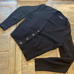 Banana Republic Women’s Extra Fine Merino Wool Black Cardigan PL petite large